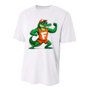 Florida Fun Fear The Chomp Gator Sport Performance Sprint T-Shirt