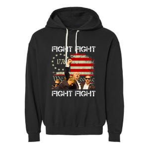 Fight Fight Fight Trump 2024 Garment-Dyed Fleece Hoodie