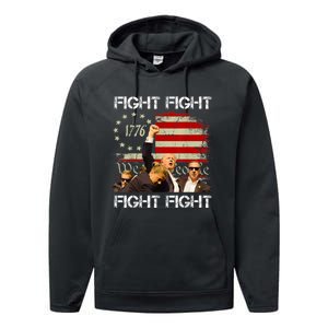 Fight Fight Fight Trump 2024 Performance Fleece Hoodie