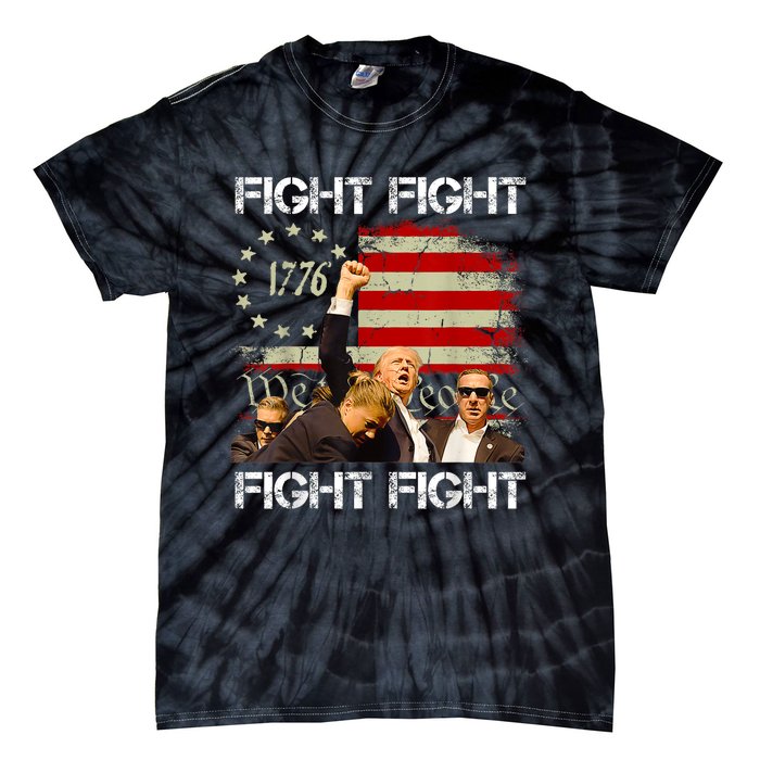 Fight Fight Fight Trump 2024 Tie-Dye T-Shirt