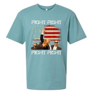 Fight Fight Fight Trump 2024 Sueded Cloud Jersey T-Shirt