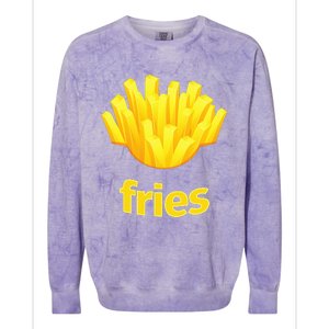 Funny French Fries Humorous Halloween Costume Colorblast Crewneck Sweatshirt