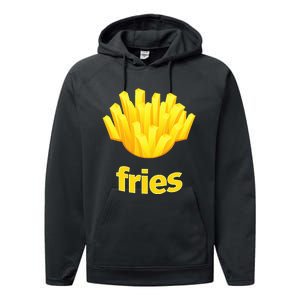 Funny French Fries Humorous Halloween Costume Performance Fleece Hoodie