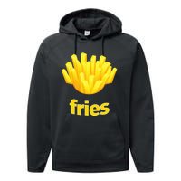 Funny French Fries Humorous Halloween Costume Performance Fleece Hoodie