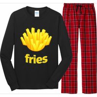 Funny French Fries Humorous Halloween Costume Long Sleeve Pajama Set