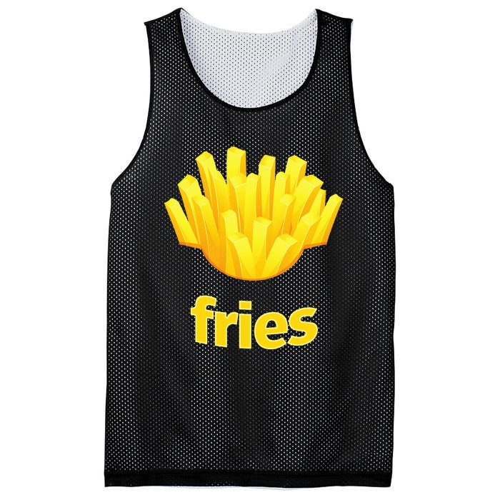 Funny French Fries Humorous Halloween Costume Mesh Reversible Basketball Jersey Tank