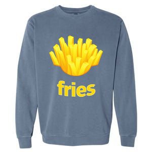 Funny French Fries Humorous Halloween Costume Garment-Dyed Sweatshirt