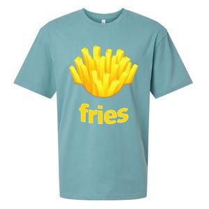 Funny French Fries Humorous Halloween Costume Sueded Cloud Jersey T-Shirt