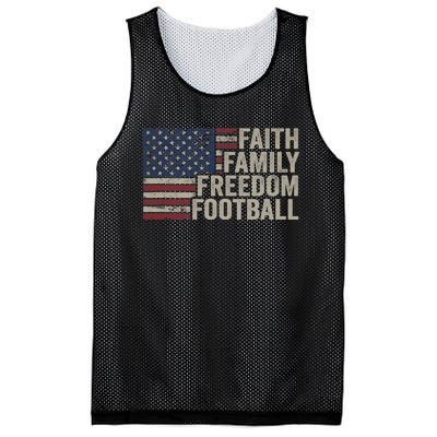 Faith Family Freedom Football Vintage American Flag Player Mesh Reversible Basketball Jersey Tank