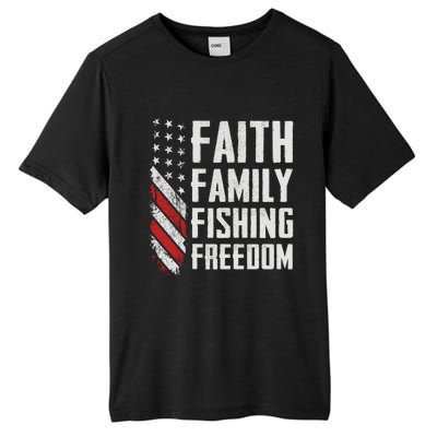 Faith Family Fishing Freedom Funny Bass Fisher Gift Tall Fusion ChromaSoft Performance T-Shirt