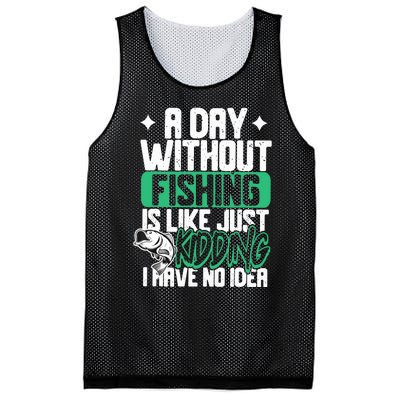 Funny Fishing For A Day Without Fishing Fisherman Mesh Reversible Basketball Jersey Tank