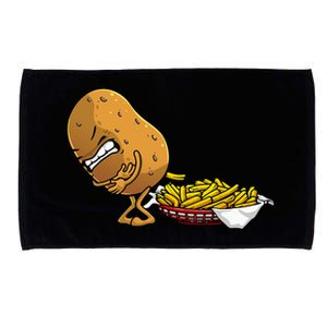 Funny French Fries Designs For Women Potato Food Eaters Microfiber Hand Towel