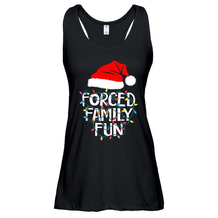 Forced Family Fun Sarcastic Christmas Funny Ladies Essential Flowy Tank