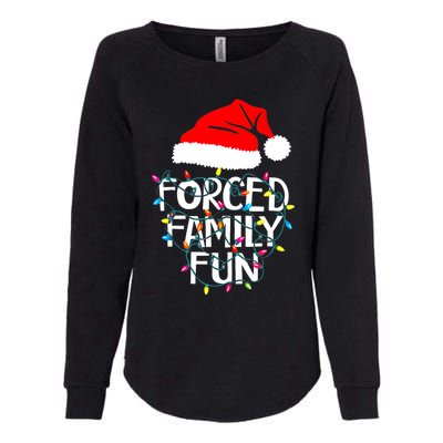 Forced Family Fun Sarcastic Christmas Funny Womens California Wash Sweatshirt