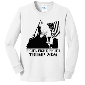 Fight Fight Fight! Trump 2024 Pennsylvania Rally Patriot Kids Long Sleeve Shirt