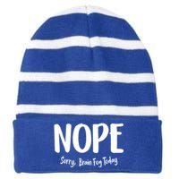 Fibromyalgia Fibro Fog Brain Fog Today Lupus Awareness Cool Gift Striped Beanie with Solid Band