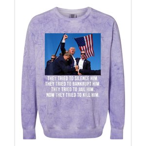 Fight Fight Fight Trump 2024 Colorblast Crewneck Sweatshirt