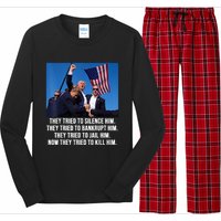 Fight Fight Fight Trump 2024 Long Sleeve Pajama Set