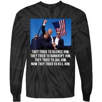 Fight Fight Fight Trump 2024 Tie-Dye Long Sleeve Shirt