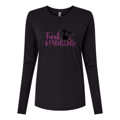 Feral & Fabulous Funny Womens Cotton Relaxed Long Sleeve T-Shirt