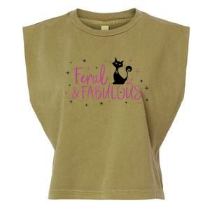 Feral & Fabulous Funny Garment-Dyed Women's Muscle Tee