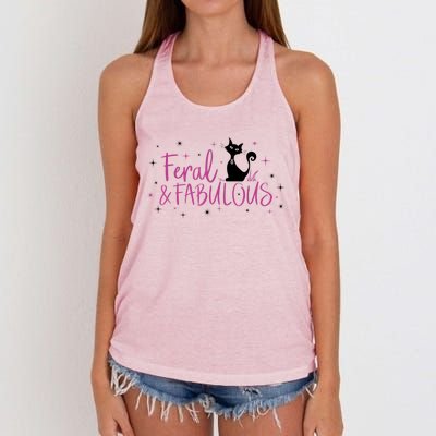 Feral & Fabulous Funny Women's Knotted Racerback Tank