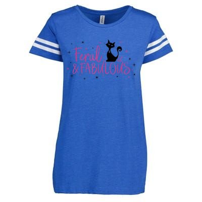 Feral & Fabulous Funny Enza Ladies Jersey Football T-Shirt