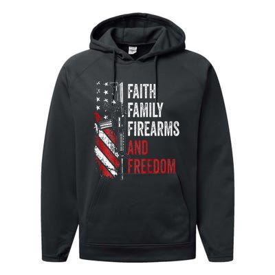 Faith Family Firearms & Freedom Pro God Guns Ar15 Performance Fleece Hoodie