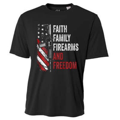 Faith Family Firearms & Freedom Pro God Guns Ar15 Cooling Performance Crew T-Shirt