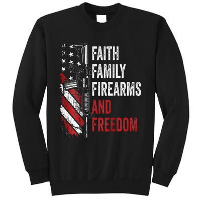 Faith Family Firearms & Freedom Pro God Guns Ar15 Sweatshirt