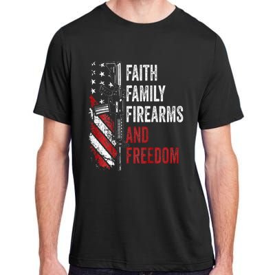 Faith Family Firearms & Freedom Pro God Guns Ar15 Adult ChromaSoft Performance T-Shirt