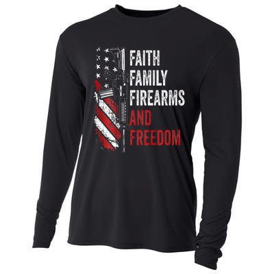 Faith Family Firearms & Freedom Pro God Guns Ar15 Cooling Performance Long Sleeve Crew