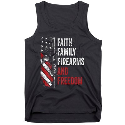 Faith Family Firearms & Freedom Pro God Guns Ar15 Tank Top