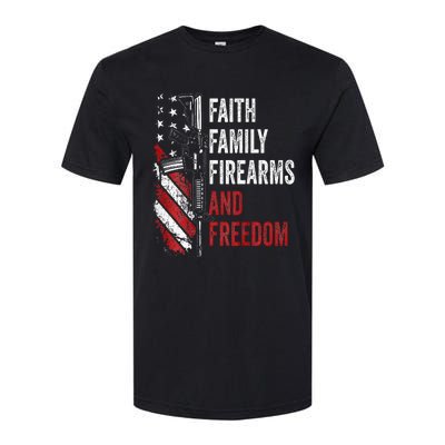 Faith Family Firearms & Freedom Pro God Guns Ar15 Softstyle CVC T-Shirt