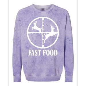 Fast Food Funny Deer Hunting Season Colorblast Crewneck Sweatshirt