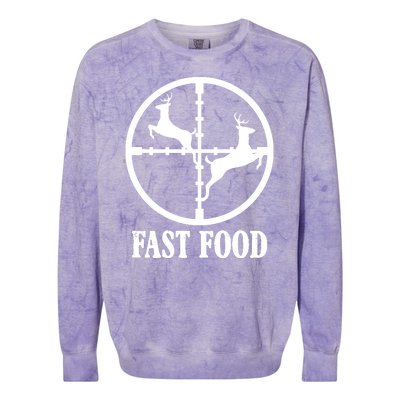 Fast Food Funny Deer Hunting Season Colorblast Crewneck Sweatshirt