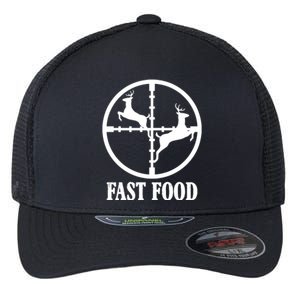 Fast Food Funny Deer Hunting Season Flexfit Unipanel Trucker Cap