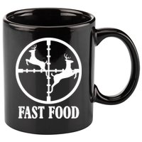 Fast Food Funny Deer Hunting Season 11oz C Handle Ceramic Mug