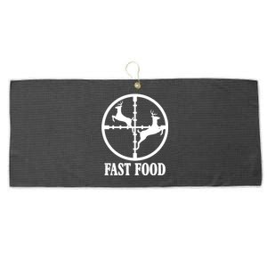 Fast Food Funny Deer Hunting Season Large Microfiber Waffle Golf Towel