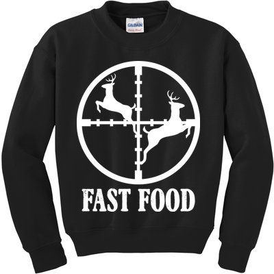 Fast Food Funny Deer Hunting Season Kids Sweatshirt