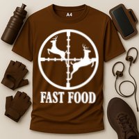 Fast Food Funny Deer Hunting Season Cooling Performance Crew T-Shirt