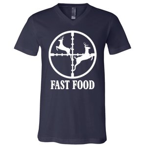 Fast Food Funny Deer Hunting Season V-Neck T-Shirt