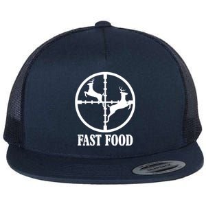 Fast Food Funny Deer Hunting Season Flat Bill Trucker Hat