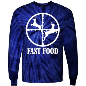 Fast Food Funny Deer Hunting Season Tie-Dye Long Sleeve Shirt