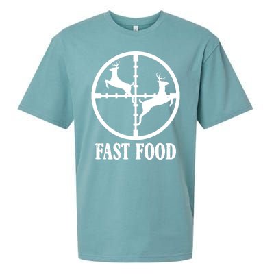 Fast Food Funny Deer Hunting Season Sueded Cloud Jersey T-Shirt