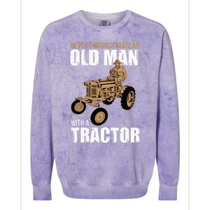 Funny Farmer Farm Tractor Farming Truck Lovers Humor Outfit Colorblast Crewneck Sweatshirt