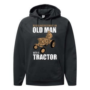 Funny Farmer Farm Tractor Farming Truck Lovers Humor Outfit Performance Fleece Hoodie