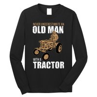 Funny Farmer Farm Tractor Farming Truck Lovers Humor Outfit Long Sleeve Shirt