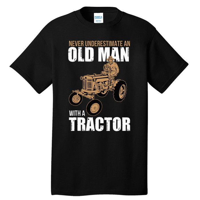 Funny Farmer Farm Tractor Farming Truck Lovers Humor Outfit Tall T-Shirt