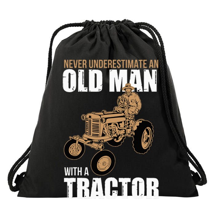 Funny Farmer Farm Tractor Farming Truck Lovers Humor Outfit Drawstring Bag